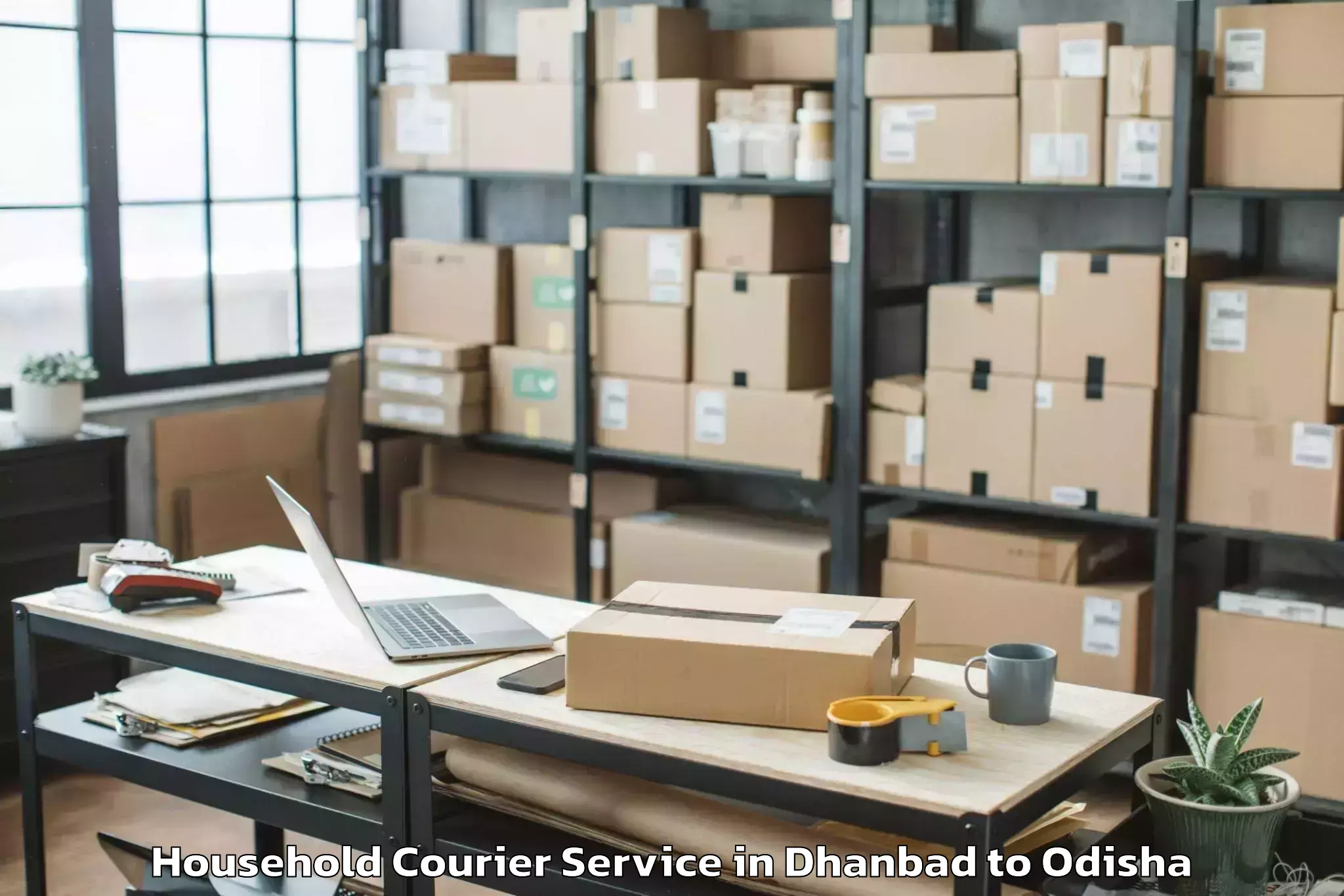 Book Dhanbad to Bhawani Mall Household Courier Online